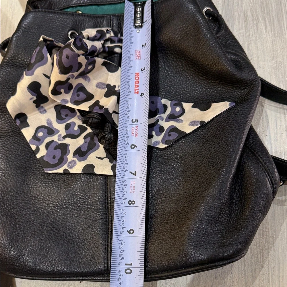 Vintage Coach Black Leather Daypack- EUC